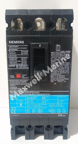 Siemens ed63b070 sentron - siemens,