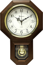 Essex Westminster Chime Orologio Da Parete a Pendolo in Finto Legno, 44,5 X 28,6