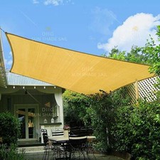 Parasole Vela Tettoia Rettangolare Sabbia Blocco UV Parasole per Giardino Ponte Esterno