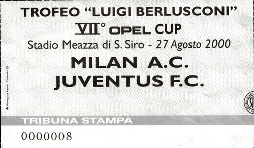 Biglietto stadio trofeo - stadio, luigi