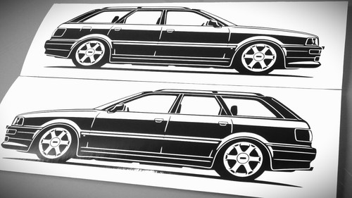 Adesivo audi avant - s2,