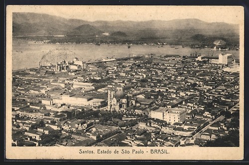 Cartolina santos vista - vista, della