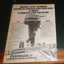 Advertising Italian Pubblicità Werbung : EVINRUDE 25 MOTORE MARINO **1977**