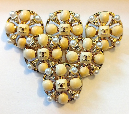 Bottoni ricambio oro beige - di, oro/beige