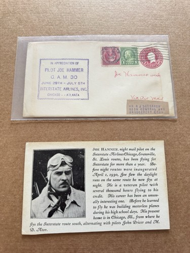 Pilota usa 1930 firmato - 1930, ffc