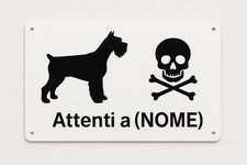 Cartello attenti al cane 100%