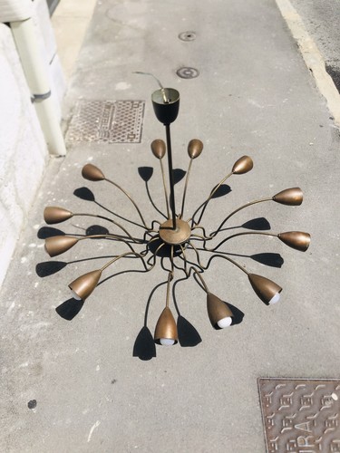 Coppia lampadari 50s ottone - 50s,