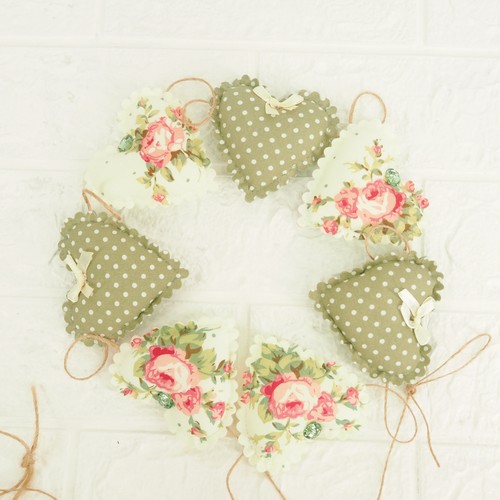 Tessuto rose verdi cuore