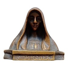 *HH* Antica Statua Religiosa Votiva Devozionale Scultura Madonna Del Grappa 