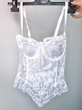 Corsetto bianco in pizzo, Vintage, tg. 40/42 