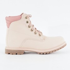 Stivali impermeabili da donna Timberland Waterville 6 pollici A1QT5 in pelle rosa chiaro