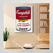 Andy Warhol Campbells 2 QUADRO MODERNO ARREDAMENTO CASA STAMPA TELA SOUP POP ART