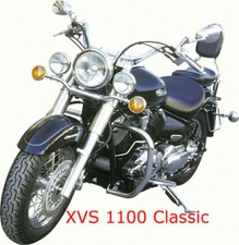 PARAMOTORE IN ACCIAIO CROMATO Ø38mm YAMAHA DRAGSTAR DRAG STAR 1100 E CLASSIC