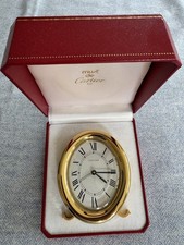 Fully serviced vintage Must De Cartier Travel Alarm Clock