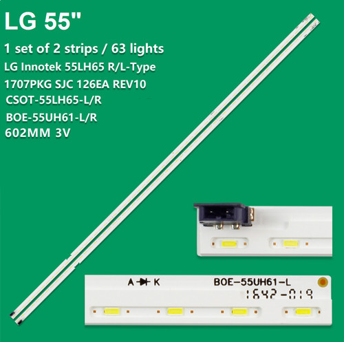 Strisce led boe - strisce, 55"