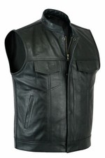 Gilet uomo Sons of Anarchy moto taglio nascosto trasporto pelle gilet