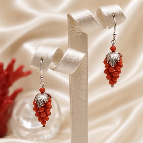 Orecchini corallo rosso - corallo,