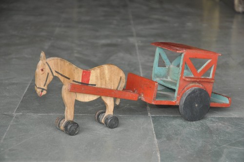 Giocattolo carretto cavallo - giocattolo, a