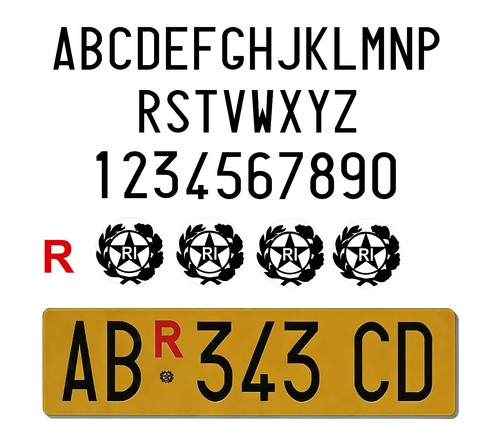 Kit completo adesivi targa - completo,