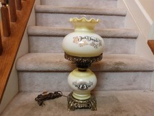 HTF VINTAGE Jack Daniels Hurricane Parlor lampada scritta oro interruttore a 3 vie 17"