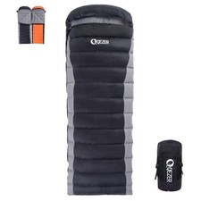 QEZER Sacco a pelo in piuma ultraleggero con piumino premium da 8°C a (t7d)