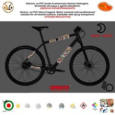 Kit adesivi vinile riflettente telaio bicicletta mtb bomb Vans DC reflective