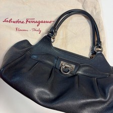 Salvatore Ferragamo Borsa a mano Tote Purse Gancini Nera Autentica