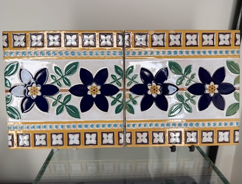 Coppia antiche piastrelle - coppia,