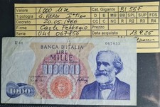 banconota  Mille lire G.  Verdi I°  tipo Decr. 20-05-1966
