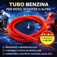 Tubo benzina carburante rosso