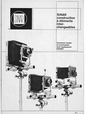 SINAR - DOCUMENTAZIONE ORIGINALE IN FRANCESE SUL BANCO OTTICO ANNI SESSANTA