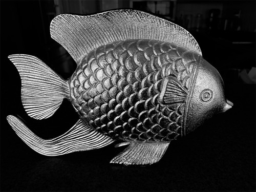 Decorazione pesce metallo - decorazione,