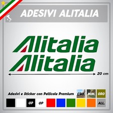2 adesivi Alitalia logo simbolo emblema livrea aereo sticker italy airplane