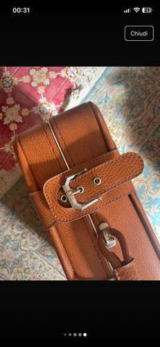 Valigia pelle vintage nuova - valigia,