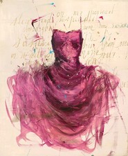 LUCA BELLANDI 117x97 serigrafia su cartone " Purple "