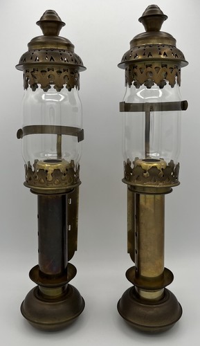 Vtg brass glass carriage - vtg,