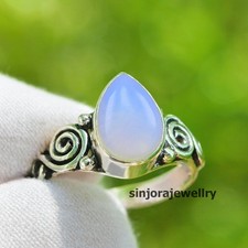 Anello regalo fatto a mano in argento sterling 925 con pietra preziosa...