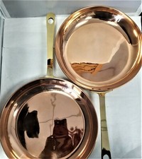 Padella in rame con manico in