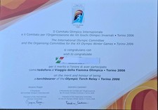 Atestato tedofero olimpiadi - atestato,