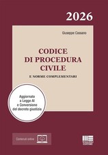 Codice di Procedura Civile. Aggiornato a Legge AI e Conversione del decreto gius
