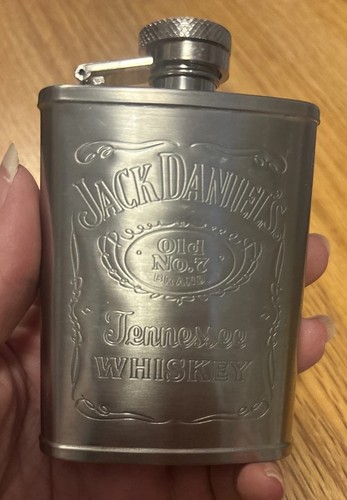Jack daniels silver flask - flask, old