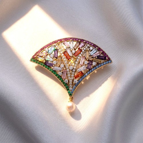 Spilla dorato pizzo - spilla,