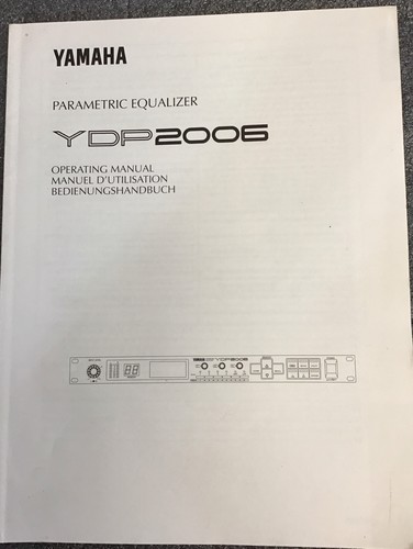 Yamaha ydp2006 manuale - ydp2006, uso