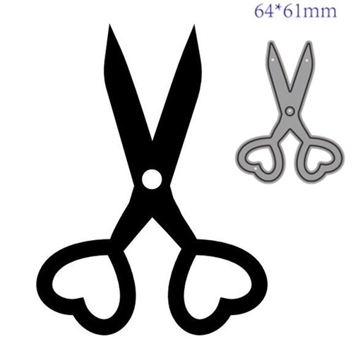 Forbici cuore metallo - cuore,