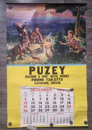 Calendario vintage 1971