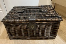 Marks & Spencer Cesto Cesto Vimini Marrone Scuro Portaoggetti Regalo 40x30x20cm