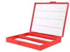 SBT Instruments Scatola di Diapositive in Plastica per 100 Diapositive con Indice, Uso in Laboratorio, Confezione da 1