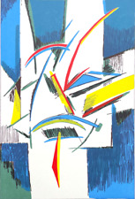 Armando PIZZINATO  "Composizione"  1984 serigrafia originale firmata