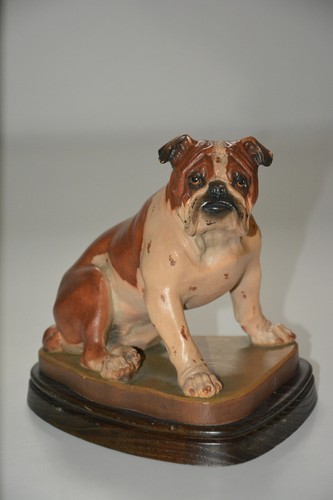 Anri bulldog statua legno - in,