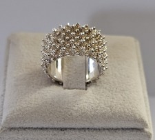 Fede sarda anello in filigrana fascia 4 file argento 925 Sardegna 